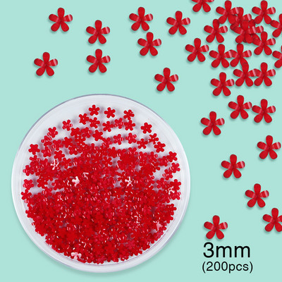 100/200 vnt akrilo spalvos nagų dailės gėlės mišraus dydžio kalnų krištolo karoliukų perlų dekoravimas „pasidaryk pats“ dizaino nagų aksesuarai manikiūro reikmenys