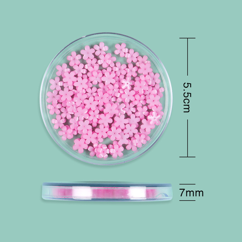 100/200 vnt akrilo spalvos nagų dailės gėlės mišraus dydžio kalnų krištolo karoliukų perlų dekoravimas „pasidaryk pats“ dizaino nagų aksesuarai manikiūro reikmenys