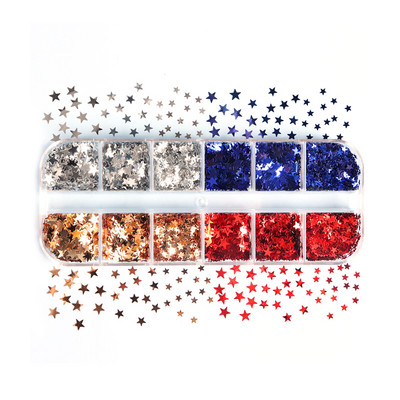 Serija zvjezdanog neba Šljokice za nokte Zlatne srebrne pahuljice Ukrasi za nokte 3D zvjezdane kriške Dodaci za DIY dizajn manikure