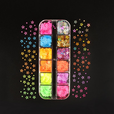 Serija zvjezdanog neba Šljokice za nokte Zlatne srebrne pahuljice Ukrasi za nokte 3D zvjezdane kriške Dodaci za DIY dizajn manikure