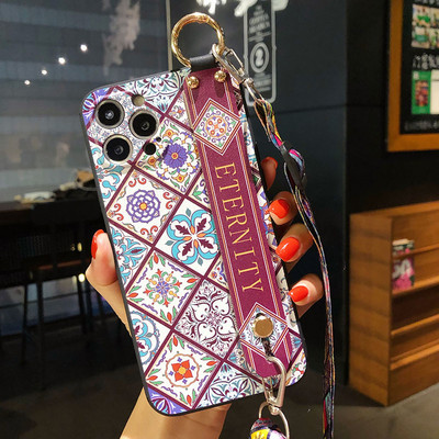 Torba preko ramena Vintage uzorak narukvica Držač telefona Mekana torbica za iPhone 13 14 Pro Max 12 11 X XR XS 7 8 Plus SE 2020 Poklopac