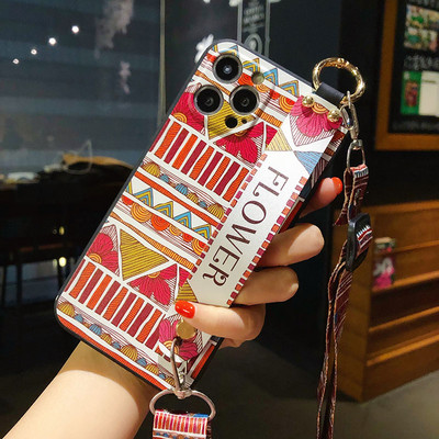 Torba preko ramena Vintage uzorak narukvica Držač telefona Mekana torbica za iPhone 13 14 Pro Max 12 11 X XR XS 7 8 Plus SE 2020 Poklopac