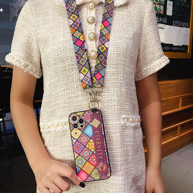 Torba preko ramena Vintage uzorak narukvica Držač telefona Mekana torbica za iPhone 13 14 Pro Max 12 11 X XR XS 7 8 Plus SE 2020 Poklopac