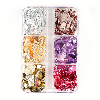 6 rešetki Holografski leptir Nail Art Šljokice Laser raznih oblika Svjetlucave pahuljice Dijelovi za ukrašavanje DIY pribor za nokte Dodaci