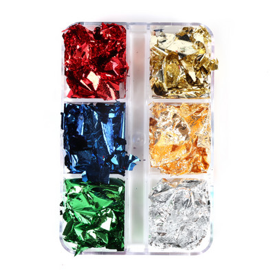 6 rešetki Holografski leptir Nail Art Šljokice Laser raznih oblika Svjetlucave pahuljice Dijelovi za ukrašavanje DIY pribor za nokte Dodaci