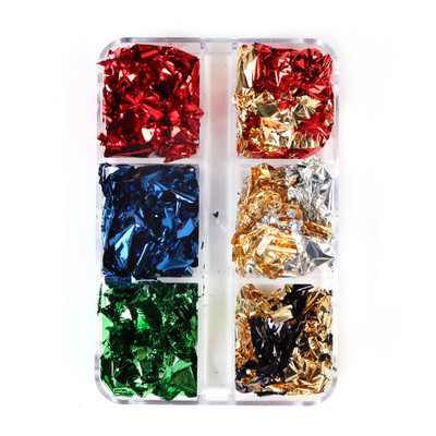 6 rešetki Holografski leptir Nail Art Šljokice Laser raznih oblika Svjetlucave pahuljice Dijelovi za ukrašavanje DIY pribor za nokte Dodaci