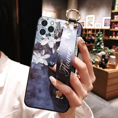 skirtas iPhone 14 riešo dirželio dėklui Prabangus 3D reljefinis fotoaparato apsauginis minkštas stovo dangtelis, skirtas iPhone 13 12 11 Pro Max SE2020 XR XS Max 7 8