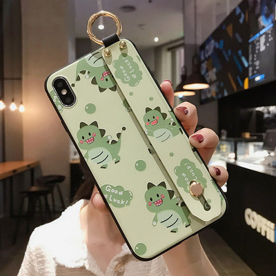 Για iPhone 12 13 14 Pro max Θήκη Cute Cat Rabbit Wrist Strap TPU Θήκη τηλεφώνου για iPhone 14 Plus 8 6 7 XR X XS Κάλυμμα θήκης τηλεφώνου
