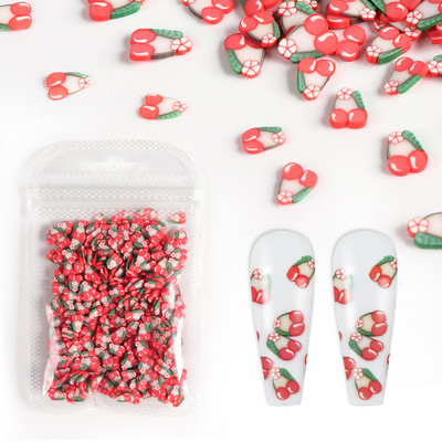 Gyanta gyümölcs szelet körömdíszítések színes citrom eper szeletek puha agyag alkatrészek manikűr design köröm kellékek kiegészítők