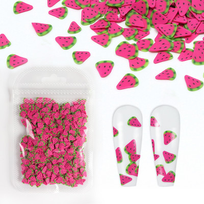 Gyanta gyümölcs szelet körömdíszítések színes citrom eper szeletek puha agyag alkatrészek manikűr design köröm kellékek kiegészítők