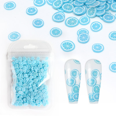 Gyanta gyümölcs szelet körömdíszítések színes citrom eper szeletek puha agyag alkatrészek manikűr design köröm kellékek kiegészítők