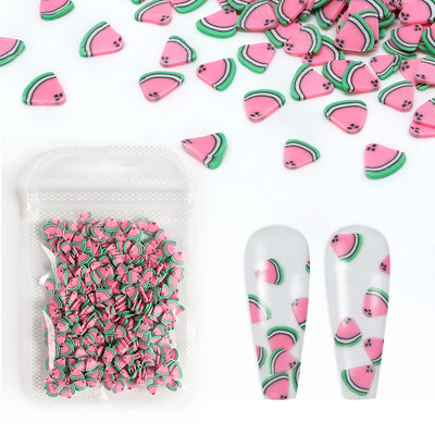 Gyanta gyümölcs szelet körömdíszítések színes citrom eper szeletek puha agyag alkatrészek manikűr design köröm kellékek kiegészítők