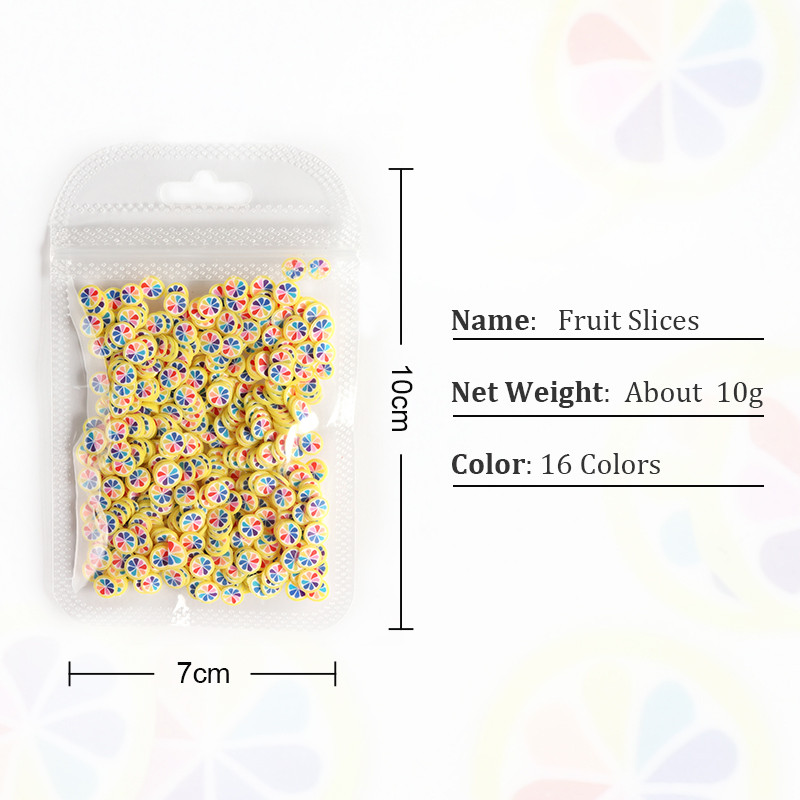Gyanta gyümölcs szelet körömdíszítések színes citrom eper szeletek puha agyag alkatrészek manikűr design köröm kellékek kiegészítők