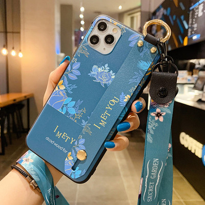 Калъф за държач за телефон SoCouple за iphone 11 12 13 14 Pro XR X Xs Max 7 8 plus SE Мек TPU презрамка за китка Калъф за ремък