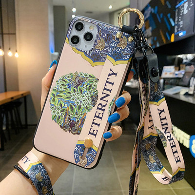 Калъф за държач за телефон SoCouple за iphone 11 12 13 14 Pro XR X Xs Max 7 8 plus SE Мек TPU презрамка за китка Калъф за ремък