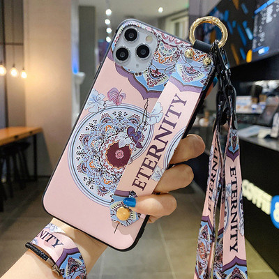 Калъф за държач за телефон SoCouple за iphone 11 12 13 14 Pro XR X Xs Max 7 8 plus SE Мек TPU презрамка за китка Калъф за ремък