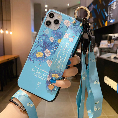 Калъф за държач за телефон SoCouple за iphone 11 12 13 14 Pro XR X Xs Max 7 8 plus SE Мек TPU презрамка за китка Калъф за ремък