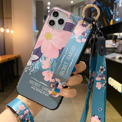 Калъф за държач за телефон SoCouple за iphone 11 12 13 14 Pro XR X Xs Max 7 8 plus SE Мек TPU презрамка за китка Калъф за ремък