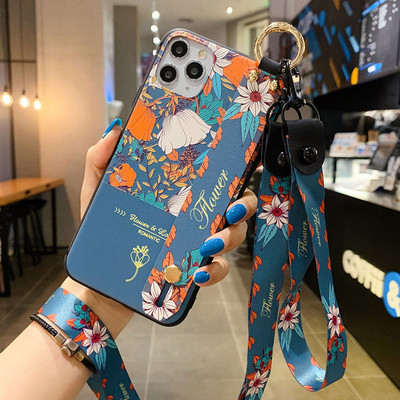 Калъф за държач за телефон SoCouple за iphone 11 12 13 14 Pro XR X Xs Max 7 8 plus SE Мек TPU презрамка за китка Калъф за ремък