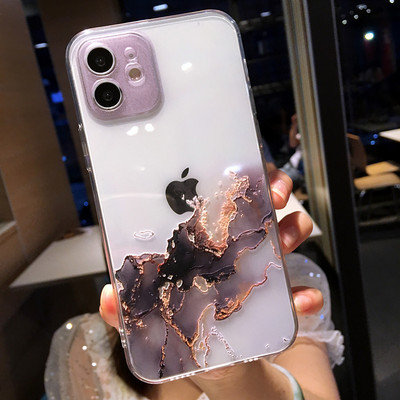 Akvarell festéssel festett telefontok iPhone 14 Pro Max 13 12 Mini 11 X XR XS 7 8 Plus színes márvány átlátszó puha ütésálló burkolathoz