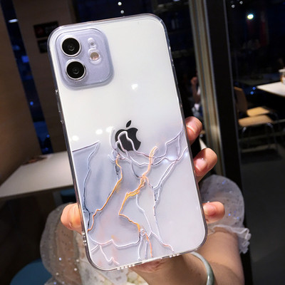 Akvarell festéssel festett telefontok iPhone 14 Pro Max 13 12 Mini 11 X XR XS 7 8 Plus színes márvány átlátszó puha ütésálló burkolathoz