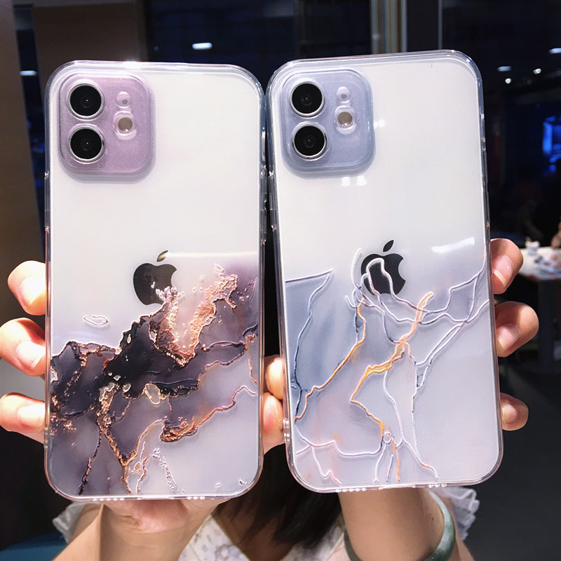 Akvarell festéssel festett telefontok iPhone 14 Pro Max 13 12 Mini 11 X XR XS 7 8 Plus színes márvány átlátszó puha ütésálló burkolathoz