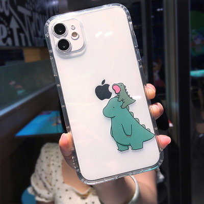 Cute Cartoon Animal Dinosaur Dose Phone Case για iPhone 14 Pro Max 13 12 11 X XS XR 7 8 Plus Διαφανές μαλακό κάλυμμα αντικραδασμικό