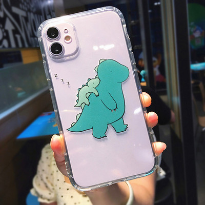 Cute Cartoon Animal Dinosaur Dose Phone Case για iPhone 14 Pro Max 13 12 11 X XS XR 7 8 Plus Διαφανές μαλακό κάλυμμα αντικραδασμικό