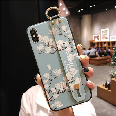 Θήκη τηλεφώνου Rose Wristband για iPhone 13 14 Pro 11 12 Soft TPU Flower Phone Case για iPhone 14 Xs Max 7 8 SE 2 X XR Funda