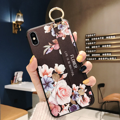 Θήκη τηλεφώνου Rose Wristband για iPhone 13 14 Pro 11 12 Soft TPU Flower Phone Case για iPhone 14 Xs Max 7 8 SE 2 X XR Funda