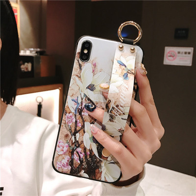 Θήκη τηλεφώνου Rose Wristband για iPhone 13 14 Pro 11 12 Soft TPU Flower Phone Case για iPhone 14 Xs Max 7 8 SE 2 X XR Funda