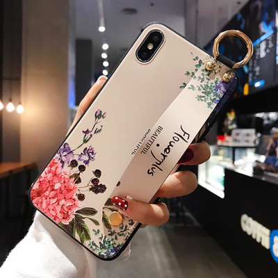Θήκη τηλεφώνου Rose Wristband για iPhone 13 14 Pro 11 12 Soft TPU Flower Phone Case για iPhone 14 Xs Max 7 8 SE 2 X XR Funda