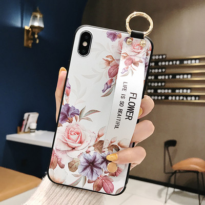Θήκη τηλεφώνου Rose Wristband για iPhone 13 14 Pro 11 12 Soft TPU Flower Phone Case για iPhone 14 Xs Max 7 8 SE 2 X XR Funda