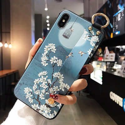 Θήκη τηλεφώνου Rose Wristband για iPhone 13 14 Pro 11 12 Soft TPU Flower Phone Case για iPhone 14 Xs Max 7 8 SE 2 X XR Funda