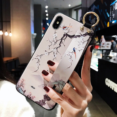 Θήκη τηλεφώνου Rose Wristband για iPhone 13 14 Pro 11 12 Soft TPU Flower Phone Case για iPhone 14 Xs Max 7 8 SE 2 X XR Funda