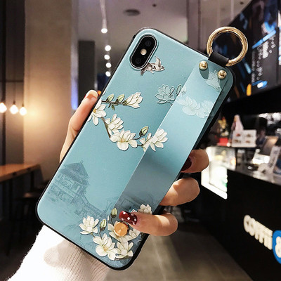 Θήκη τηλεφώνου Rose Wristband για iPhone 13 14 Pro 11 12 Soft TPU Flower Phone Case για iPhone 14 Xs Max 7 8 SE 2 X XR Funda