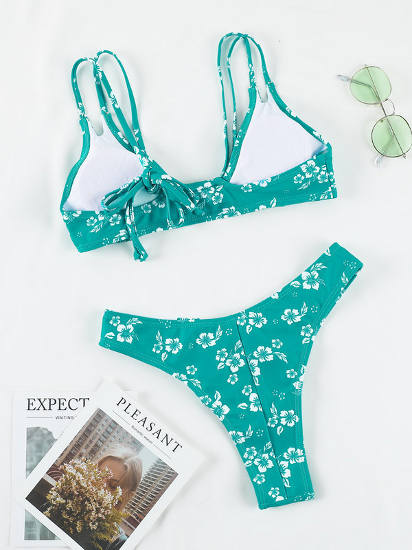 Zrtak Fényes Bikini String fürdőruha Női Magas derekú Fürdőruha Strandruhák Kétrészes öltöny Szexi fürdőruhák Patchwork fürdőruhák