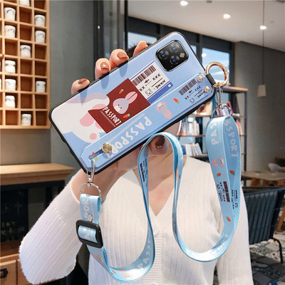 Για iPhone SE 11 12 13 14 Pro Xs Max Cute Panda Cat λουράκι καρπού με κορδόνι λαιμού ιμάντα ώμου για iPhone 6 7 8 Plus X Xr