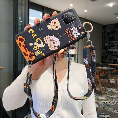 Για iPhone SE 11 12 13 14 Pro Xs Max Cute Panda Cat λουράκι καρπού με κορδόνι λαιμού ιμάντα ώμου για iPhone 6 7 8 Plus X Xr