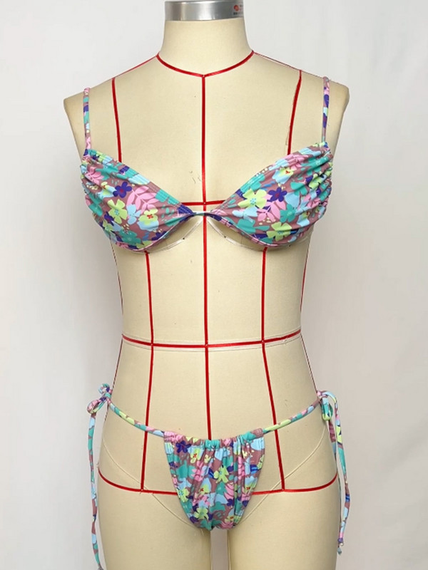 ZRTAK Sex Tie Bikini Moteriškas maudymosi kostiumėlis, 2022 m. bikinio rinkinys, trikampis maudymosi kostiumėlis, styginiai paplūdimio aprangos dirželiai, dviejų dalių kostiumai, braziliški bikini