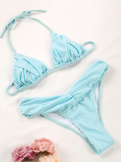 Sexy Handwork Bikinis 2022 Sexy Maudymosi kostiumėlis Vintage Print Maudymosi kostiumėlis Moteriškas maudymosi kostiumėlis Leopard Patchwork Bikini Set String Biquini