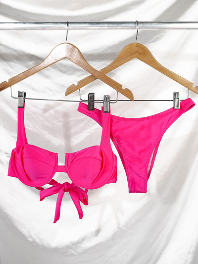 Zrtak 2022 Kupa bikini Push Up magas dekoltázsú fürdőruha női fürdőruha Szexi szál kötszeres bikini szett csillogó szövet női fürdőruha