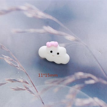 50 τεμ./Παρτίδα Cute Shaped Nail Art Resin Charms Cloud Ice Cream Cow Apple 3D αυτοκόλλητο στολίδι για ακρυλικά γούρια νυχιών