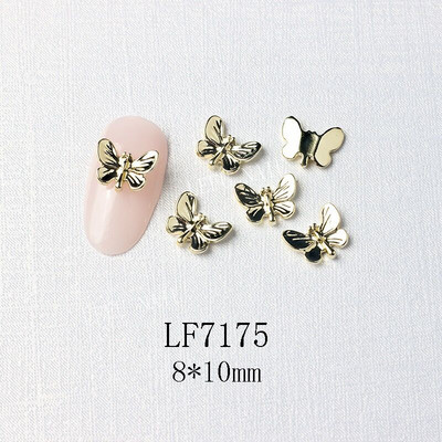 10 vnt Butterfly lydinio dervos nagų dailės papuošalų žavesys 3D drugelis aukso/sidabro cirkonio deimantas „pasidaryk pats“ nagų dailės dekoravimo priedai