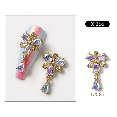 10 vnt Butterfly lydinio dervos nagų dailės papuošalų žavesys 3D drugelis aukso/sidabro cirkonio deimantas „pasidaryk pats“ nagų dailės dekoravimo priedai