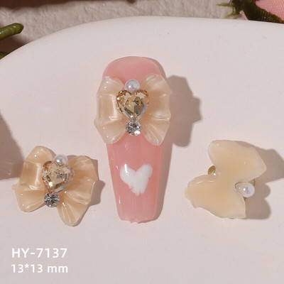 10 vnt Butterfly lydinio dervos nagų dailės papuošalų žavesys 3D drugelis aukso/sidabro cirkonio deimantas „pasidaryk pats“ nagų dailės dekoravimo priedai