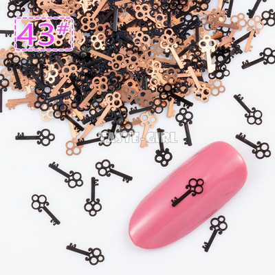 400 τμχ/συσκευασία Halloween Pumpkin Face Witch Spider Web Bat Star Μεταλλικές πούλιες νυχιών Brone Back Nail Art Slice Διακόσμηση Μανικιούρ