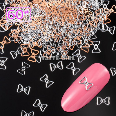 400 τμχ/συσκευασία Halloween Pumpkin Face Witch Spider Web Bat Star Μεταλλικές πούλιες νυχιών Brone Back Nail Art Slice Διακόσμηση Μανικιούρ