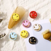 20db Kawaii Smiley Nail Art Charms Alkatrészek Smile 3D Relief Kiegészítők Körömdíszek Barkács Manikűr Professzionális Strasszok