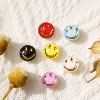 20db Kawaii Smiley Nail Art Charms Alkatrészek Smile 3D Relief Kiegészítők Körömdíszek Barkács Manikűr Professzionális Strasszok